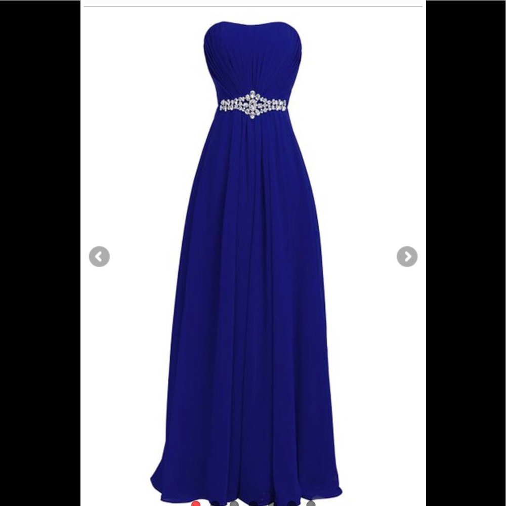 COBALT BLUE CRYSTAL WAIST HOUR GLASS DRESS